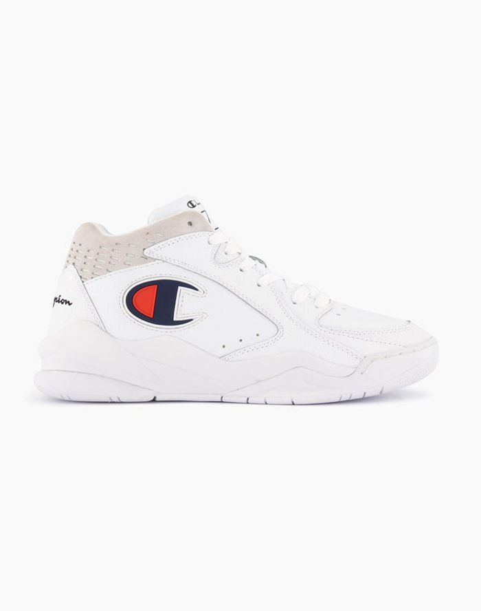 Champion Mens Sneakers NZ - Zone 93 Mid-Cut White ( 0561-TPQVY )